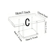 Acrylic Dessert Display Stand Set, Clear Acrylic Cupcake Stand For Cupcakes, Sweets, Pastries, Food Trays, Cookie Dessert Plates, Service Trays, Pedestal Base, Suitable For Weddings, Birthday Parties