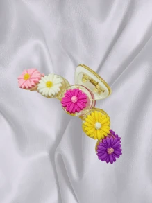 1pc/2pcs Fashionable Candy-Colored Dopamine Flower Y2K Sweet Hair Claw, Suitable For Daily Wear And Outfit Matching Claw Clips Hair Clips Hair Jaw Clip Hair Clamps Hair Clutch Hair Catcher Clip
