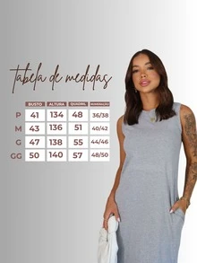 Long Dress With Slit And Pockets 100% Cotton - Xám - Xem 8
