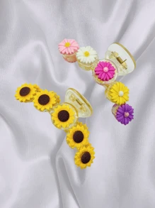 1pc/2pcs Fashionable Candy-Colored Dopamine Flower Y2K Sweet Hair Claw, Suitable For Daily Wear And Outfit Matching Claw Clips Hair Clips Hair Jaw Clip Hair Clamps Hair Clutch Hair Catcher Clip