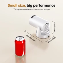 Vielseitiger Mini-Projektor, 1080P-Unterstützung, Stromversorgung über USB, kompaktes Design mit integrierten Lautsprechern, ideal fürs Kino im Garten, Kurztrips und gemütliche Filmabende.