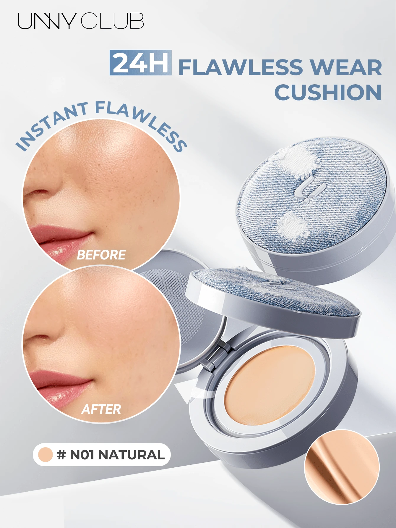 UNNY CLUB 感官无瑕持久气垫粉底霜