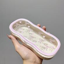 Boîte miroir en forme de nœud d'amour, design de boîte à succion magnétique transparente et résistante à la pression avec nuage. Boîte de rangement rétro pour lunettes de vue et de soleil, parfaite comme cadeau mignon pour anniversaire, révélation de sexe, anniversaire, mariage, fête, cadeau idéal pour collègues, amis et famille, rentrée scolaire