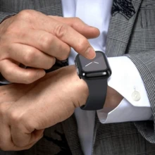 Bumper Case Cover With 3D Tempered Glass Compatible With Smartwatches Of The Same Size 38/40/42/44 - màu đen - Xem 8