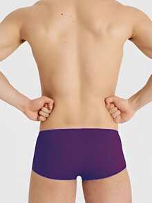 Men's Thin Lycra Premium Swim Trunks Comfortable Perfect Fit Summer Beachwear - Màu tím - Xem 2