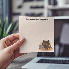 4 piezas de Notas adhesivas divertidas y lindas con gatos negros de 3x3 pulgadas, 50 hojas, notas adhesivas divertidas para la oficina, la escuela, el hogar, útiles escolares, regalo para estudiantes y maestros