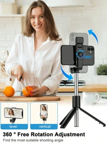 170cm/67inch Selfie Stick Tripod, With Fill Light, Extendable Aluminum Tripod With Bluetooth Remote, Compatible With IPhone And Android Smartphones, Perfect For Travel, Vlog, Video And Photo-With Fill Light For Summer Vacation, Travel, Outdoor Activities, Live Streaming, Stable Recording