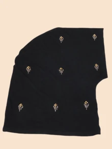 1 件女士丝滑弹力便捷头巾帽，优雅水晶点缀时尚风格，适合马来西亚和中东 - 滿天星頭套 - 查看 7