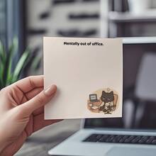 4 piezas de Notas adhesivas divertidas y lindas con gatos negros de 3x3 pulgadas, 50 hojas, notas adhesivas divertidas para la oficina, la escuela, el hogar, útiles escolares, regalo para estudiantes y maestros