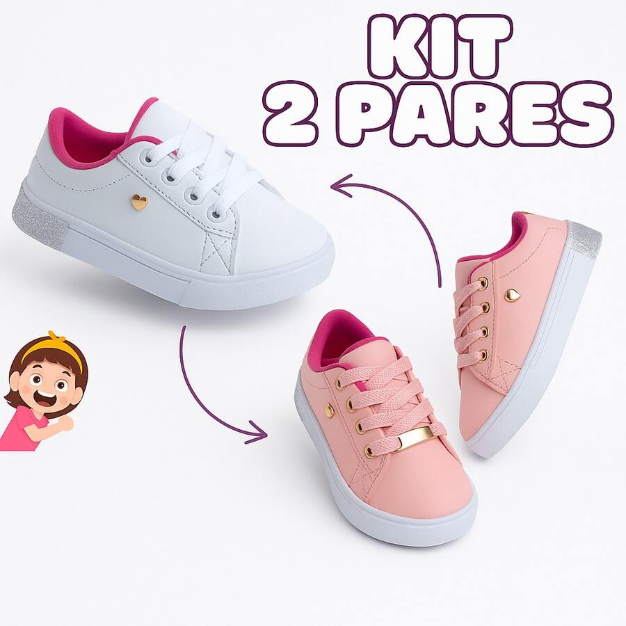 Children's Sneakers For Women, Men, Women, Girls, Comfortable, School, Light And Casual, Sizes 25 To 36, Limited Time PROMOTION!! - 玫紅色 - 查看 1