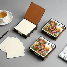 Confezione di notes adesivi senza diamanti con motivi raffinati, di stile artistico, utilizzabile per conservare note e decorare la scrivania. I notes autoadesivi sono composti da 160 pagine con firma, adatti per registrare idee, attività quotidiane, ecc.
