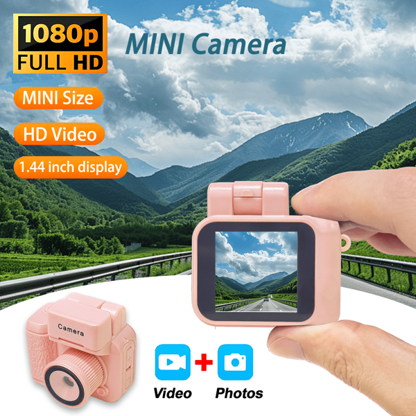 Piccola videocamera DV 1080P HD con schermo a colori da 1,44 pollici, piccola videocamera DVR, registratore video, fotografia, fotocamera tascabile con luce stroboscopica, nuovo