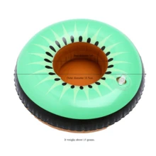 1pc Floating Cup, Inflatable Water Over Floating Beverage Cup Holder, Swimming Pool Inflatable Water Over Coaster, Pineapple Donut Shaped Floating Coaster, Inflatable Beverage Cup Swimming Pool Floating Bracket, Beach Essentials, Beach Accessories - Multicolor - View 23