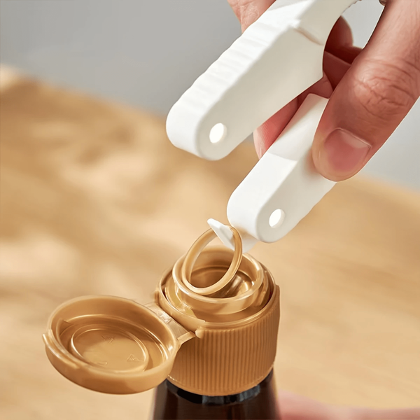 1 pieza Abridor de botellas y latas de plástico de uso múltiple, adecuado para botellas de plástico y latas