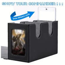 This Dual Commander Display Box Can Hold Over 250 Single-Sleeved Cards, With 2 Magnetic Card Slots, Suitable For TCG, CCG, And EDH Games. - Multicolor - View 3