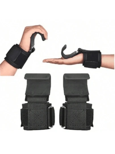 2Pcs Fitness Squat Weightlifting Pull-Up Wrist Hookhorizontal Bar Sports Equipment To Reduce Strength Training Is NotHand Power Hook Gym Accessories