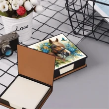 Scatola portanote adesiva artistica senza gemme, adatta per conservare appunti e decorare la scrivania. Il blocco note adesivo include 160 pagine firmate, uno strumento di cartoleria versatile per prendere appunti e annotare attività quotidiane.