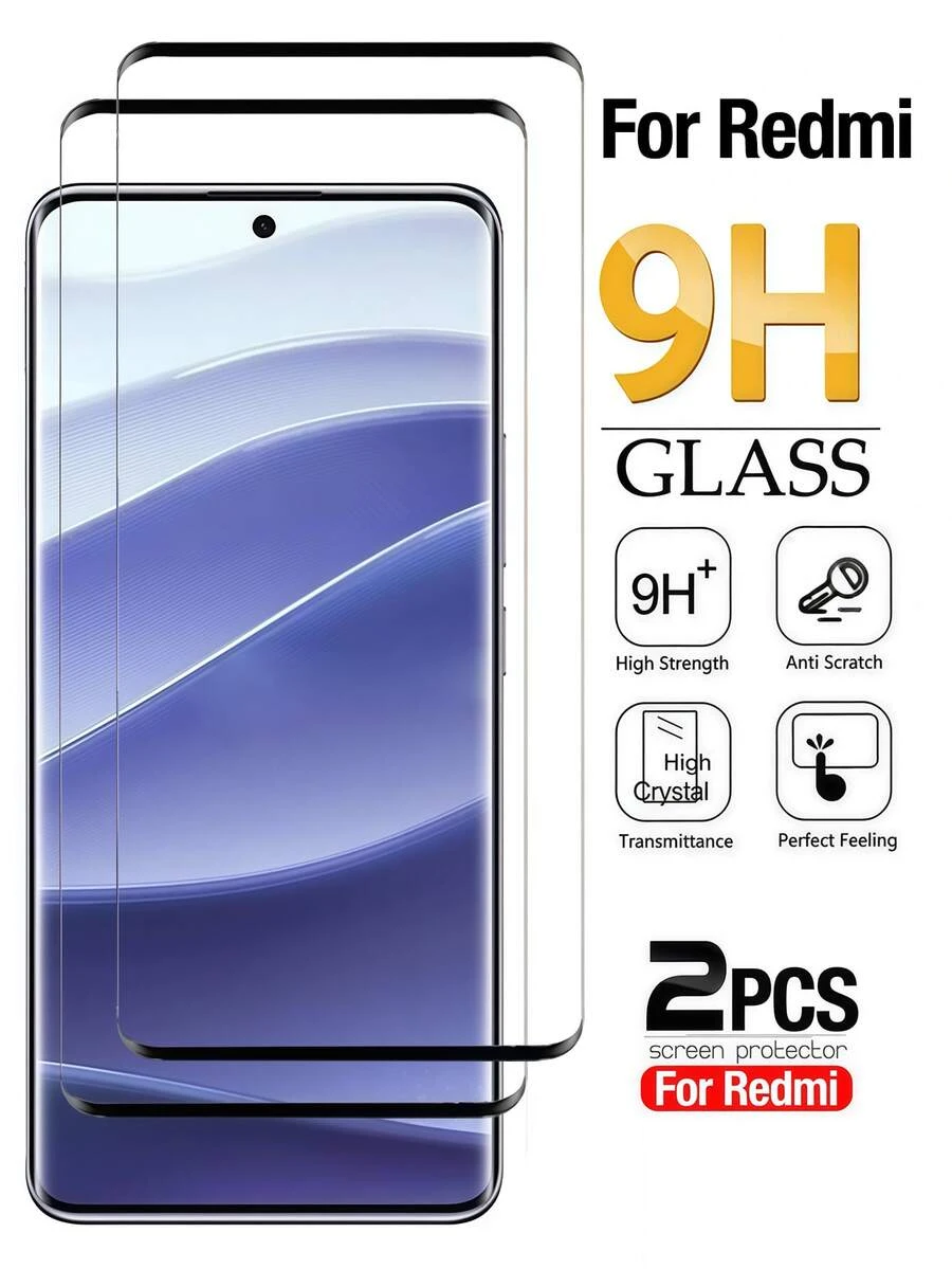 2PCS Screen Protector Compatible With Xiaomi Redmi Note 10/10s, Tempered Glass Compatible With Xiaomi Redmi Note 13/13 Pro 4G&5G Screen Protector With 9H Anti Scratch Transparent HD Clear Bubble Free Protective Film - 2pcs - View 1