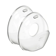 乳房罩，2 件装哺乳杯，储奶器，保护哺乳期疼痛的乳头，为哺乳期妈妈收集漏出的母乳，柔软灵活的硅胶材质，可重复使用（60 毫升，有刻度标记）