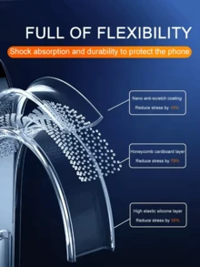 2 Pieces Ultra-Thin Silicone Soft Case, Clear Back Cover, Shockproof Ultra-Thin Phone Case Waterproof Anti-Fall Scratch Resistant - Clear - View 8