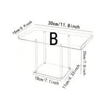 Acrylic Dessert Display Stand Set, Clear Acrylic Cupcake Stand For Cupcakes, Sweets, Pastries, Food Trays, Cookie Dessert Plates, Service Trays, Pedestal Base, Suitable For Weddings, Birthday Parties
