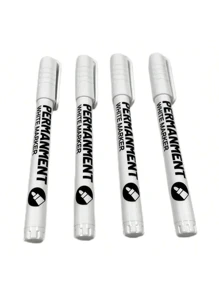 12/5/1 Pack White Fine Tip Waterproof Painting Graffiti Marker Pen Permanent Gel Pen For Fabric Wood Marker Pen Back To School