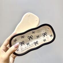 Boîte miroir en forme de nœud d'amour, design de boîte à succion magnétique transparente et résistante à la pression avec nuage. Boîte de rangement rétro pour lunettes de vue et de soleil, parfaite comme cadeau mignon pour anniversaire, révélation de sexe, anniversaire, mariage, fête, cadeau idéal pour collègues, amis et famille, rentrée scolaire
