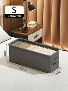 1 pieza Caja de almacenamiento de ropa con tapa, organizador de cajón de armario para ropa y pantalones, caja de visibilidad transparente con capas
