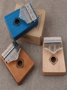 Wooden Kalimba Marimba/Thumb Fiddle - Professional Sound Quality, Portable, Beginner Friendly, The Preferred Relaxing Music Gift For Adults/Teenagers - The Ideal Birthday Gift For Music Enthusiasts Worldwide, (Including Tuning Hammer, High And Low Frequency Marker Stickers, Thumb Cover, Note Stickers, Cleaning Cloth, Music Score Manual, And Piano Case)