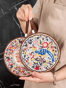 1 Piece/2pcs Ceramic Insulation Mat, Round, Anti Slip, Heat-Resistant Placemat, Perfect Hot Dish Mat, Chic, Daisy Flower, Ceramic Table Mat Heat-Resistant, Easy To Clean Coaster, Can Be Hung And Stored, Nordic Court Style, Retro Style, High-End Sensory Dish, Clay Pot Heat-Resistant, Table Mat