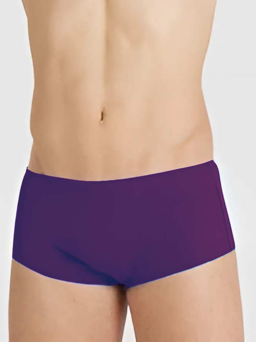 Men's Thin Lycra Premium Swim Trunks Comfortable Perfect Fit Summer Beachwear - Màu tím - Xem 1