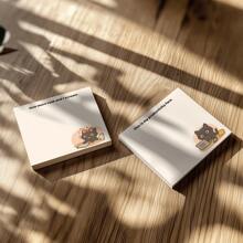 4 piezas de Notas adhesivas divertidas y lindas con gatos negros de 3x3 pulgadas, 50 hojas, notas adhesivas divertidas para la oficina, la escuela, el hogar, útiles escolares, regalo para estudiantes y maestros