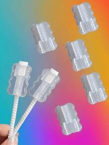 10pcs Phone Charging Cable Sleeve: Protect Your Cable From Breakage And Disconnection Compatible With Apple And Android - Multicolor - View 6