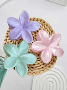 3pcs/5pcs Solid Color Marble Texture Flower Hair Clips, Suitable For Holiday, Party, And Everyday Wear, For Those With Thin Hair Hair Claws Claw Clips Hair Jaw Clip Hair Clamps Hair Clutch Hair Catcher Clip Hair Accessories