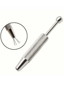 Pinça de precisão para joias com 4 pontas - Suporte para pedras preciosas e diamantes, ideal para contas e peças pequenas, ferramenta ergonômica para artesanato em metal/alumínio, ferramentas para fabricação de joias