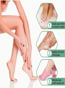 2 Stücke Peeling & feuchtigkeitsspendende Socken zum Schutz vor Fersenspalten, Hautpflege-Geleinlegesohlen-Fußmasken-Socken für den Strand, elastische Kurzsocken mit Silikongel
