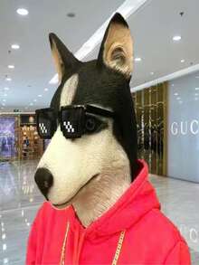 Máscara de látex con forma de burro a la moda con dientes dorados, tocado de mohawk, máscara de cabeza de caballo marrón de calidad, máscara de cabeza de pez verde, máscara de cabeza de husky - Tocados de disfraz de animal lavables para Halloween, carnaval y fiestas de disfraces - Accesorios de broma y actuación duraderos, máscaras de Halloween, celebraciones festivas, disfraz divertido, textura realista, artículos para fiestas, entusiastas de las festividades - Multicolor - Ver 4