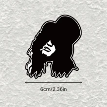 Slash Vinyl Sticker Decal - Vintage Rock Band Design, Black & White, Perfect For Car Bumpers, Phone Cases, Notebooks, Toolboxes, Trucks, Refrigerators, Water Bottles, Helmets Ideal For Rock Music Fan - Multicolor - View 3
