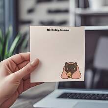 4 piezas de Notas adhesivas divertidas y lindas con gatos negros de 3x3 pulgadas, 50 hojas, notas adhesivas divertidas para la oficina, la escuela, el hogar, útiles escolares, regalo para estudiantes y maestros