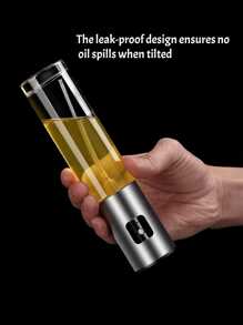 1 Piece Press-Type Glass Oil Bottle, Kitchen And Home Sprayer, Grill Oil Spray Bottle