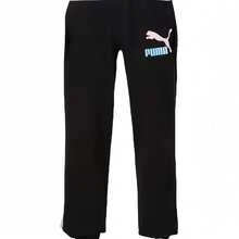 Puma 純棉針織運動跑步健身訓練束腳長褲 - 黑色 - 查看 3