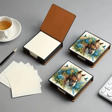 Scatola portanote adesiva artistica senza gemme, adatta per conservare appunti e decorare la scrivania. Il blocco note adesivo include 160 pagine firmate, uno strumento di cartoleria versatile per prendere appunti e annotare attività quotidiane.