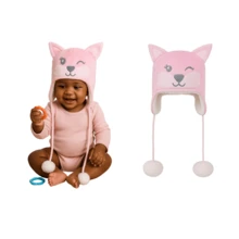 Playful Winter Plush Baby Hat Cap For Pimpolho 0 To 12 Months