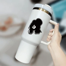 Slash Vinyl Sticker Decal - Vintage Rock Band Design, Black & White, Perfect For Car Bumpers, Phone Cases, Notebooks, Toolboxes, Trucks, Refrigerators, Water Bottles, Helmets Ideal For Rock Music Fan - Multicolor - View 5