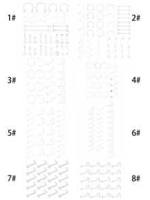 CIZME 20-44pcs Transparent Piercing Fixators, Suitable For Surgery, Including Bionic Nose Rings, Navel Rings, Septum Rings, Eyebrow Rings, Lip Cartilage Rings, Ear Cartilage Rings, Earring Fixators, Industrial Bar Plastic Piercing Jewelry, Suitable For Workplace - Clear - View 2