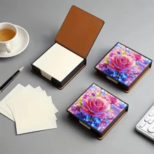 Blocco note adesivo in scatola con eleganti fantasie, stile artistico, può essere utilizzato per conservare note e decorare la scrivania. Il blocco note adesivo include 160 pagine distintive, una cartoleria versatile per prendere appunti quotidiani di idee, attività, ecc.