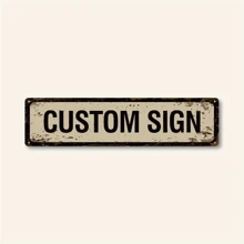1pc Customized Street Sign Metal Arrow Direction Plaque, Outdoor Name Plate Custom Gift