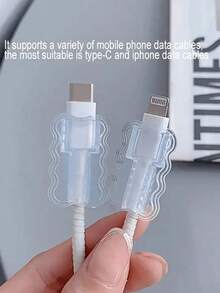 10pcs Phone Charging Cable Sleeve: Protect Your Cable From Breakage And Disconnection Compatible With Apple And Android - Multicolor - View 8