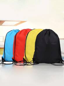 Personalized Nylon Drawstring Pocket, Can Be Printed With Name, Text Or Logo, Custom Backpack For Event Planners. This Bag Is Suitable For Daily Use By Boy And Girl, Suitable For Going Out, Exercise, Travel, Shopping, Beach And Other Occasions. - Black and White Football - View 8