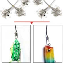 60 件/套 15/20/30 厘米银勺形诱饵前导线，不锈钢耐磨防咬线，海钓鱼竿线，钓鱼连接扣